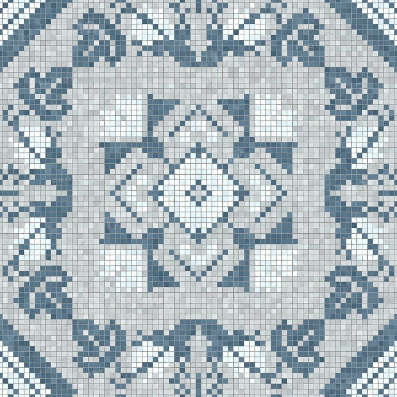 Mosaic tiles background, seamless vector pattern