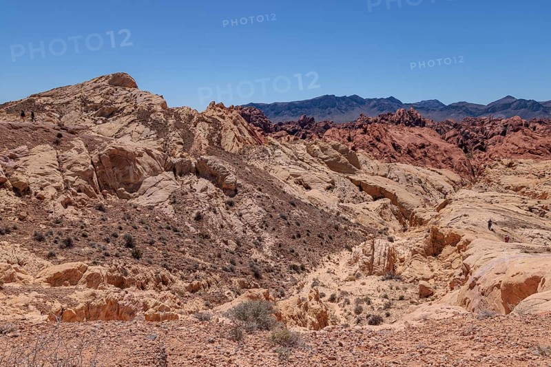 Rock formations in the Fire Canyon area at Valley of Fire State Park near Overton, Nevada
