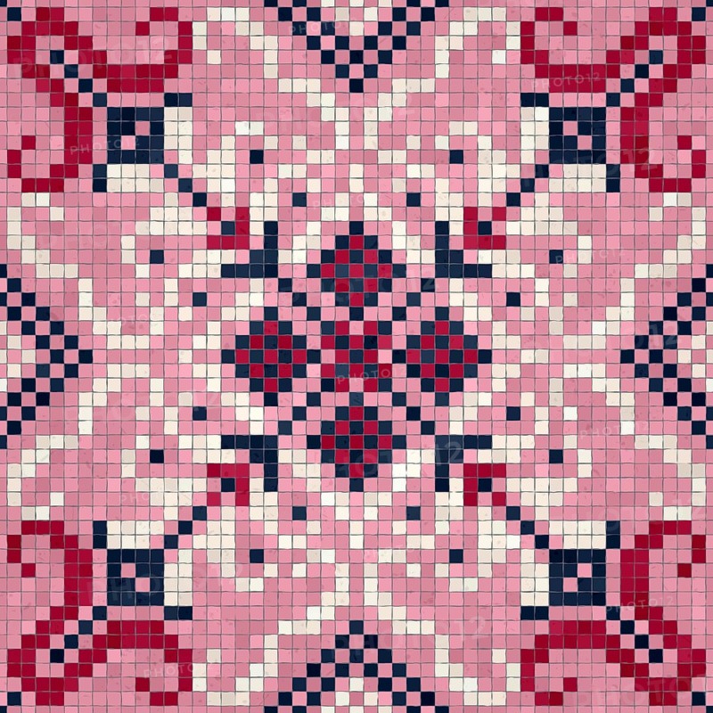Mosaic tiles background, seamless vector pattern