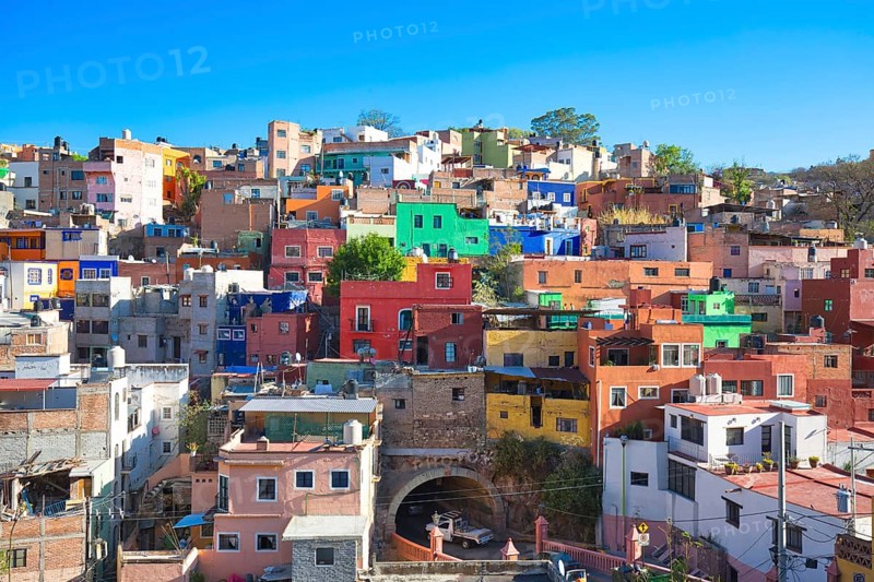 Guanajuato, Mexico, scenic old town streets, Central America