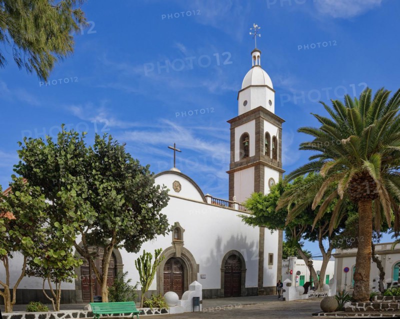 Church Iglesia de San Ginés, historic church built in 1665, Arrecife, Lanzarote, Canary Islands, Canary Islands, Spain, Europe