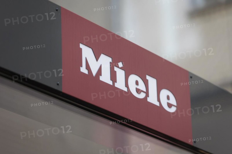 Miele logo above a shop, in Berlin, 27/03/2024