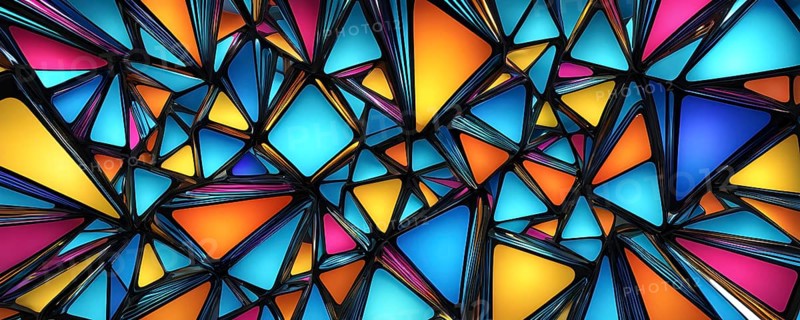 3d rendering of vibrant colored abstract changing glass design in an ornament structure, AI generated
