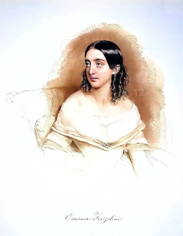 Erminia Frezzolini, also Erminia Frezzolini-Poggi (born 27 March 1818 in Orvieto, Italy, died 5 November 1884 in Paris) was one of the most important Italian opera singers (coloratura soprano) of the 19th century, Historic, digitally restored reproduction from a 19th century original, Record date not stated, Europe
