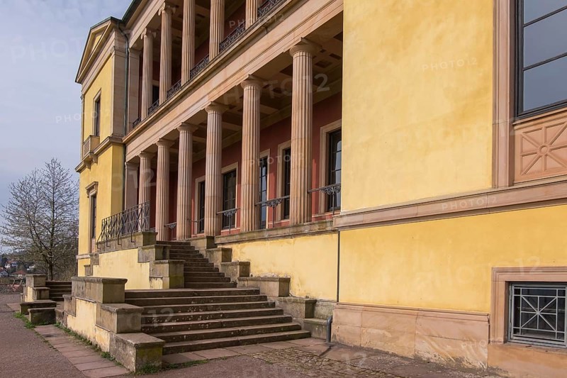 Schloss Villa Ludwigshöhe, the former summer residence Schloss Ludwigshöhe, architect Friedrich von Gärtner and Leo von Klenze, Edenkoben, Weinstrasse, Palatinate, Rhineland-Palatinate, Germany, Europe