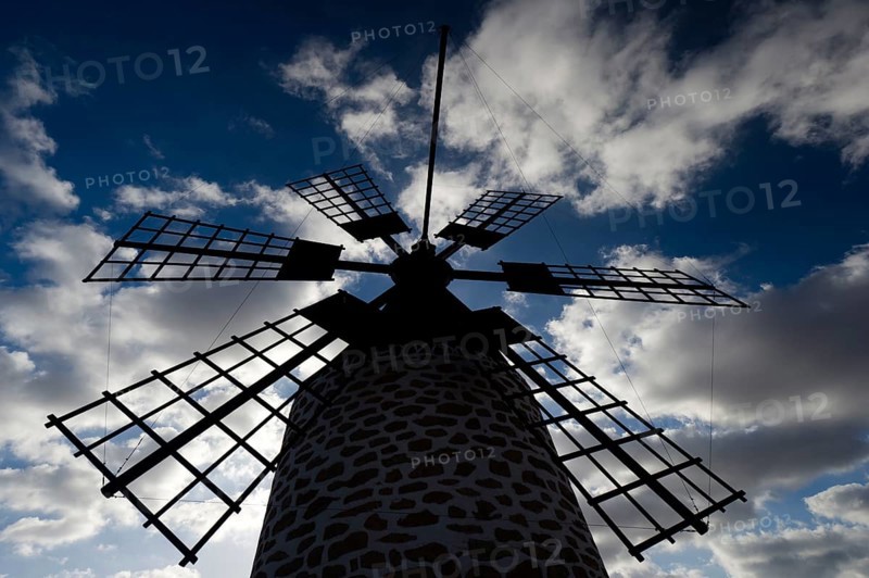 Fuerteventura, Canary Islands, Windmill in Tefia, Spain, Europe