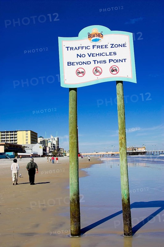 Sign in Daytona Beach, Florida, USA, North America