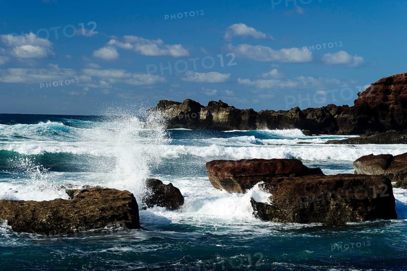 Waves, El Golfo, Lanzarote, Canary Islands, Spain, Los Hervideros IWaves, Canary Islands, Los Hervideros, Spain, Europe