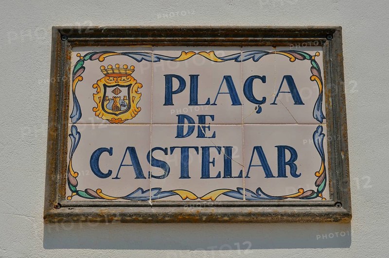 Sign Plaça de Castelar, Benidorm, Costa Blanca, Spain, Europe