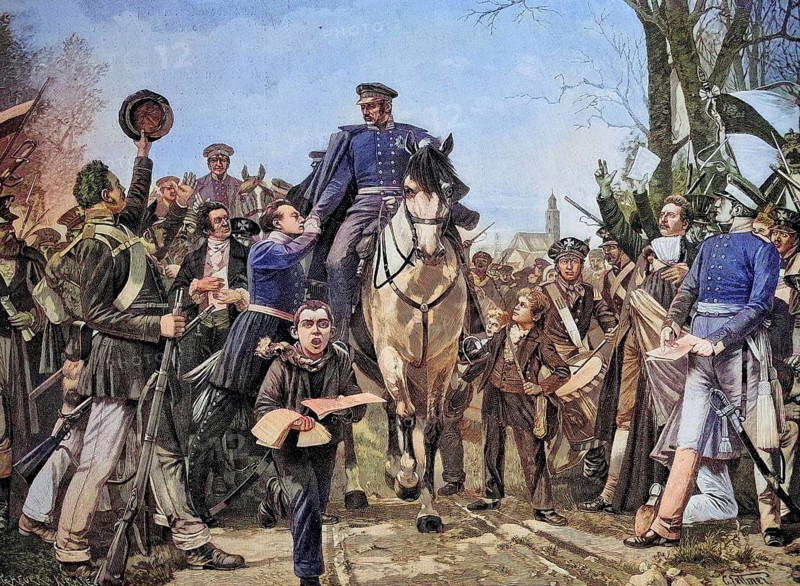 Structure of the Prussian Landwehr, Army, in Breslau 1813, Napoleonic Wars, Historic, digitally restored reproduction of an original 19th century artwork, exact original date unknown