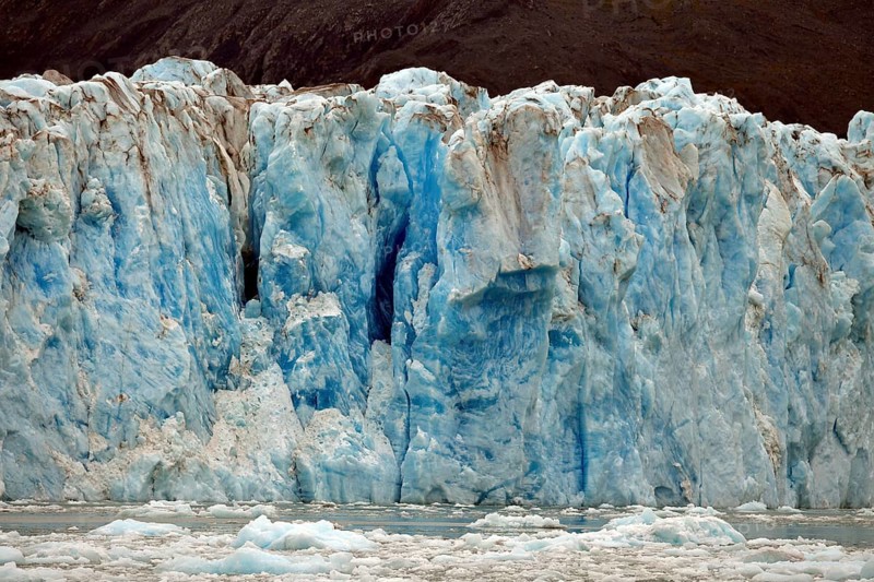 The glacier tongue calves into the Pacific, Columbia Glacier, Prince William Sound, Alaska, USA, North America