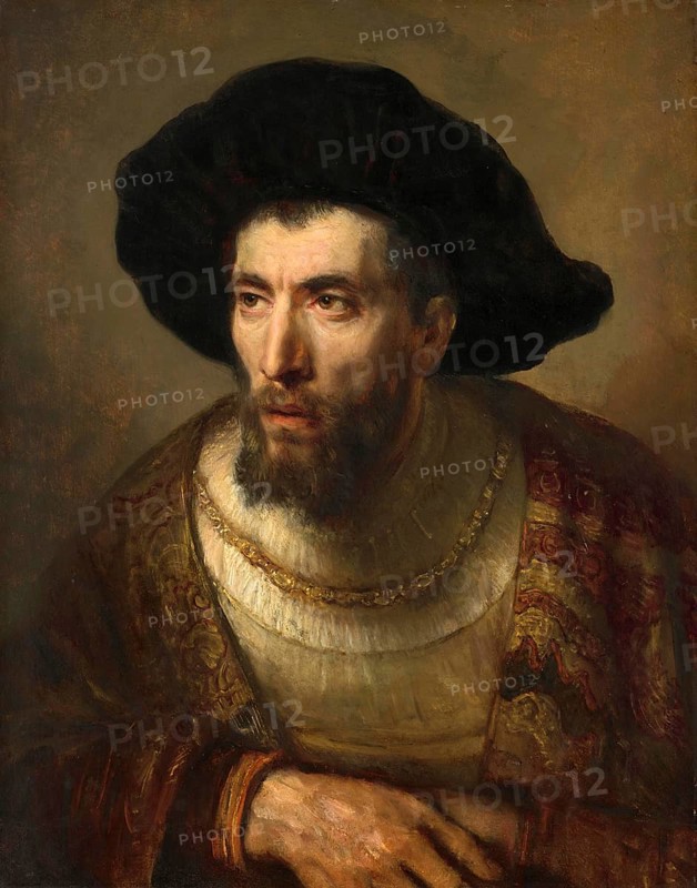 Der Philosoph, The Philosopher, Painting by Rembrandt van Rijn (1606) (1669), Historic, digitally enhanced reproduction of an original from the period