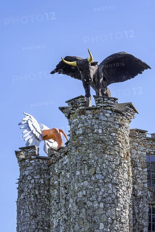 Eben-Ezer Tower, Museum of Flint, Musée du Silex, constructed by Robert Garcet at Eben-Emael, Bassenge, province of Liège, Wallonia, Belgium, Europe