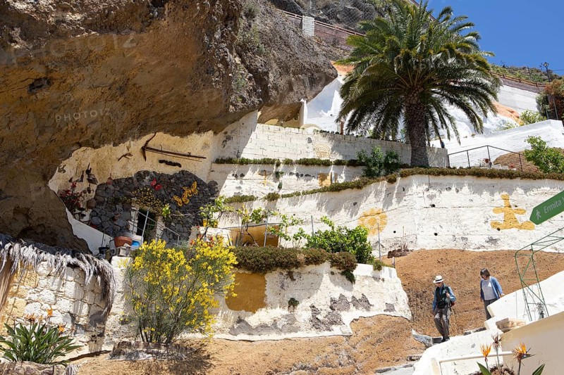 Traditional living cave dwelling in Artenara, Las Palmas province, Gran Canaria, Canary Islands, Spain, Europe