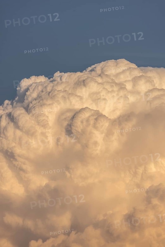 Dangers due to climate change, here thunderstorm front in the Alpine region with a dramatic looking cloud front seen from Lenggries towards the south, Sylvenstein, southern Bavaria, Germany, Europe