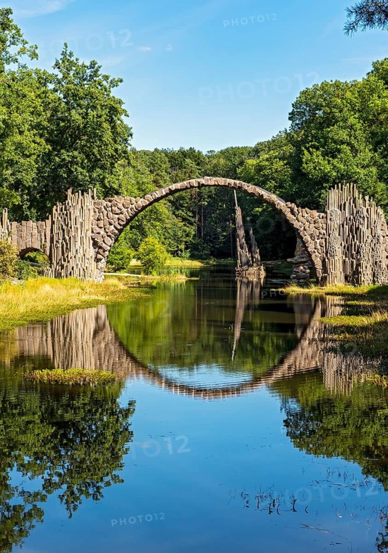 Rakotzbrücke, Devils Bridge, Azalea and Rhododendron Park Kromlau, Germany, Europe
