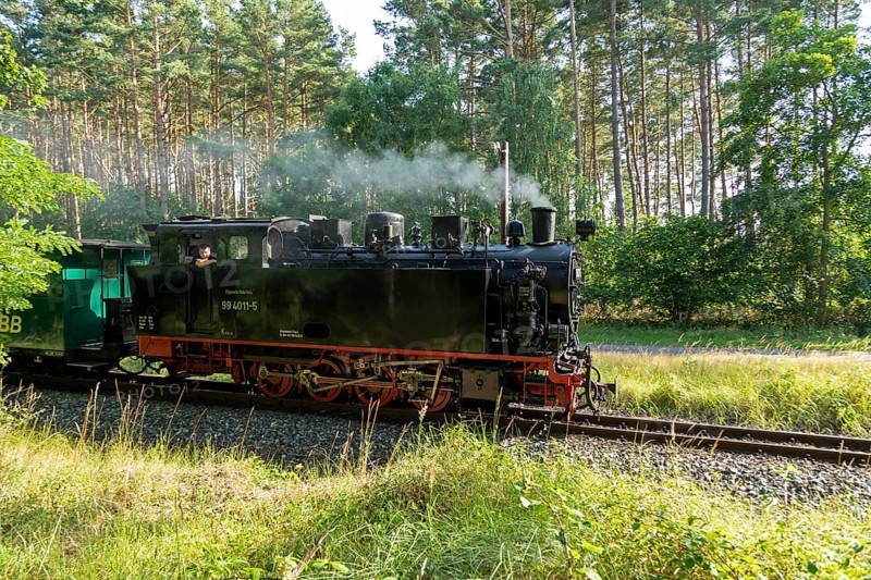 Rasender Roland steam railway, near Sellin, Rügen Island, Mecklenburg-Western Pomerania, Germany, Europe