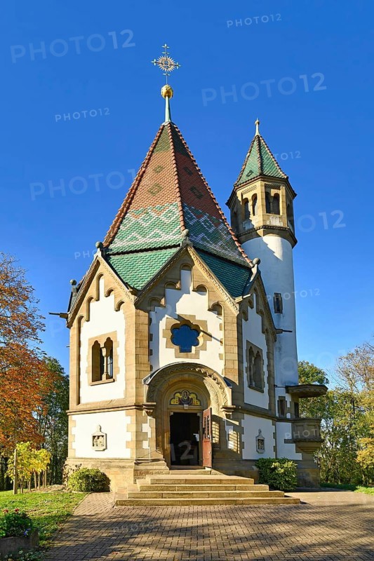 Malsch, Germany, October 2021: Pilgrimage chapel 'Wallfahrtskapelle Letzenberg', also called chapel 'Seven Sorrows of Mary", Europe