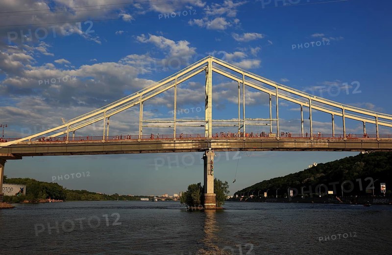 Bridge over the Dnepr River, Kiev, Ukraine, Europe
