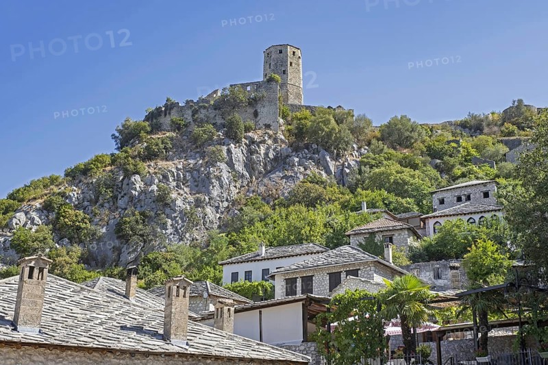 Medieval fortified and walled Ottoman village Po? itelj in the town of? apljina, south of Mostar, Herzegovina-Neretva Canton, Bosnia and Herzegovina, Europe