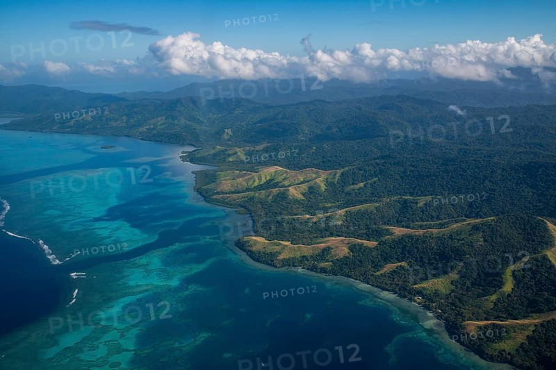 Aerial of Vanua Levu, Fiji, South Pacific, Oceania