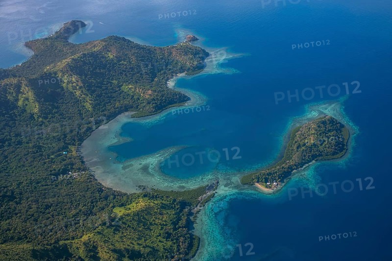 Aerial of Vanua Levu, Fiji, South Pacific, Oceania