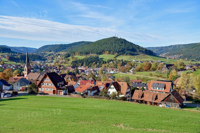 View of Baiersbronn, Freudenstadt district, Black Forest, Baden-Württemberg, Germany, Europe
