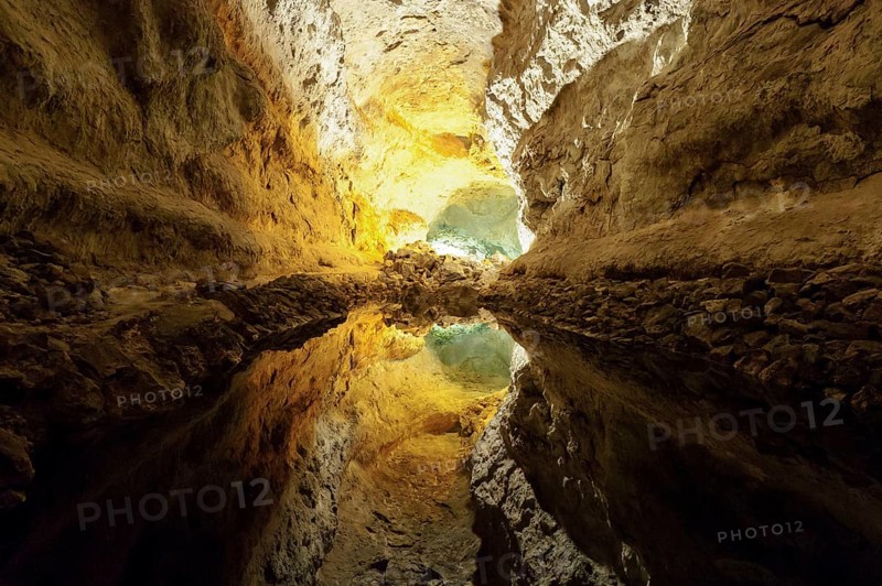 Cueva de los Verdes, lava tube, Lanzarote, Canary Islands, Spain ICueva de los Verdes, lava tube, Canary Islands, Spain, Europe