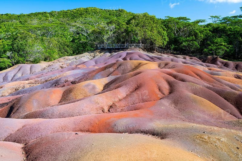 Seven Coloured Earth, 7th coloured earth, Minerals, Geopark, Terres des couleurs, Chamarel, Indian Ocean, Island, Mauritius, Africa