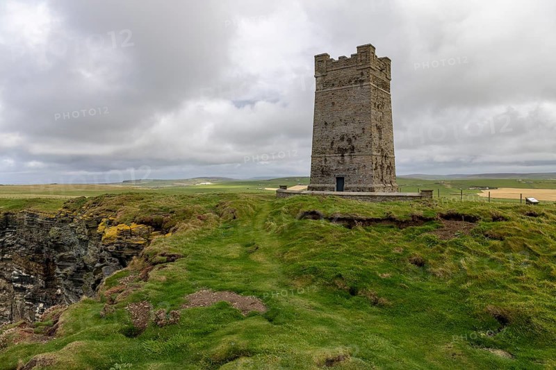 Kitchener Memorial, World War I memorial tower, First World War, commemorating the sinking of HMS Hampshire, Mainland Orkney, Scotland, Great Britain