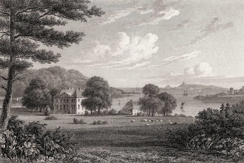 Donibristle house, Fife, Scotland, 19th century, from Modern Athens by Th. H. Shepherd