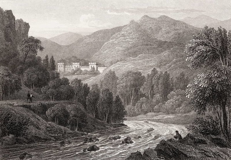 Bonskeid House, Strath Tummel, Perth and Kinross, 19th century, from Modern Athens by Th. H. Shepherd