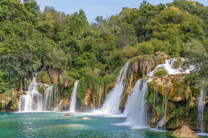 Skradinski buk waterfalls in Krka national park, Croatia, Europe