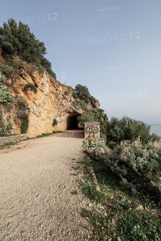 Entrance to the Zingaro National Park, Sicily, Italy, Europe