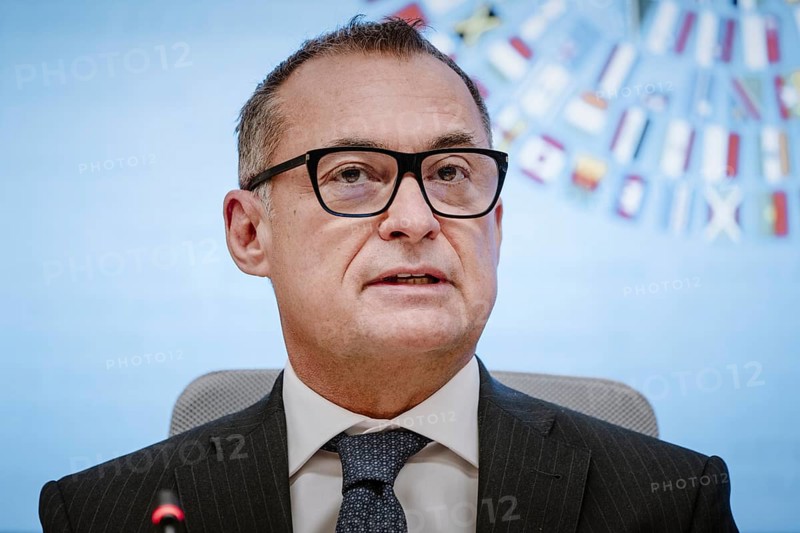 President of the Federal Bank, Dr Joachim Nagel, photographed during the joint press conference with Christian Lindner (FDP), Federal Minister of Finance, at the joint annual meeting of the IMF and World Bank as well as the G7, G20 FMNBG, IMFC, in Washington, 25 October 2024. Photographed on behalf of the Federal Ministry of Finance