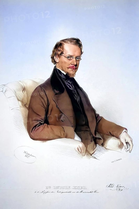 Rudolf Kner, 1810, 1869, Geologist, Zoologist, Teacher, Paleontologist, Historical, digitally restored reproduction from a 19th century original, Record date not stated