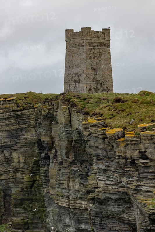 Kitchener Memorial, World War I memorial tower, First World War, commemorating the sinking of HMS Hampshire, Mainland Orkney, Scotland, Great Britain