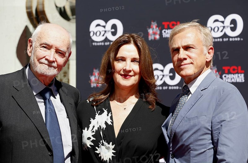 Christoph Waltz supports producers Michael G. Wilson and Barbara Broccoli at their handprints ceremony at the TCL Chinese Theatre in Hollywood, USA on September 21, 2022., Los Angeles, California, USA, North America