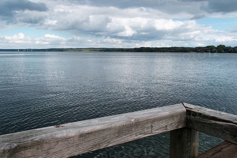View over the Scharmützelsee, Wendisch-Rietz, Brandenburg, Germany, Europe