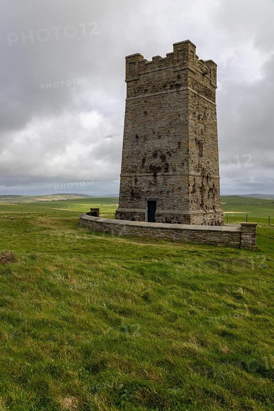 Kitchener Memorial, World War I memorial tower, First World War, commemorating the sinking of HMS Hampshire, Mainland Orkney, Scotland, Great Britain
