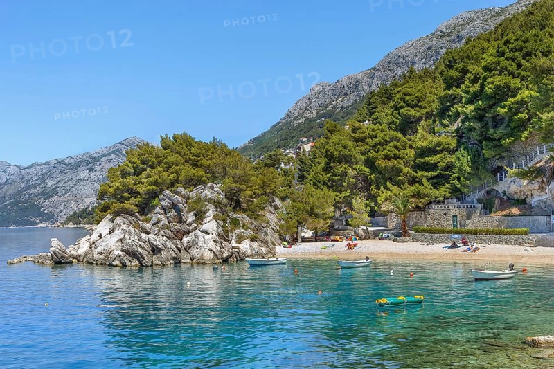 Beach on the Adriatic Sea in Brela, Croatia, Europe