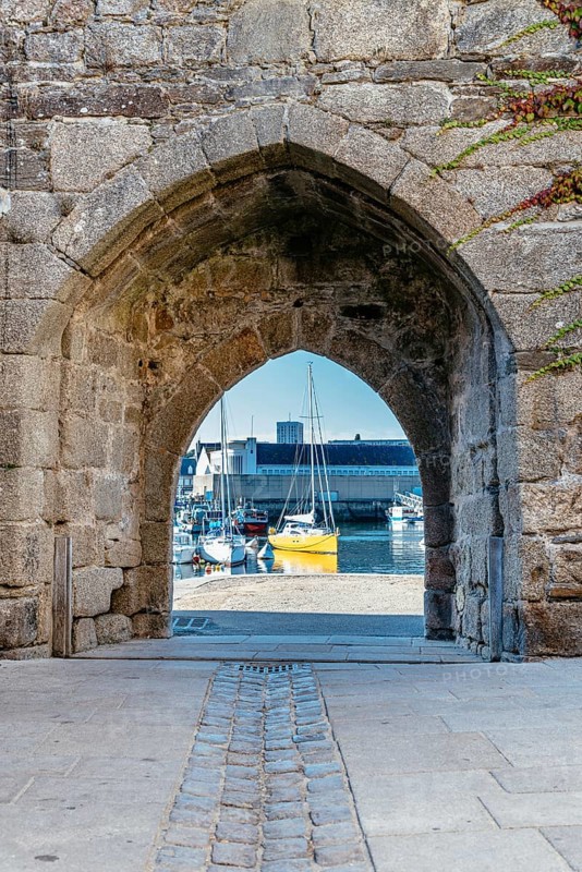 The walled medieval town of Concarneau. Finistere, Brittany, France, Europe