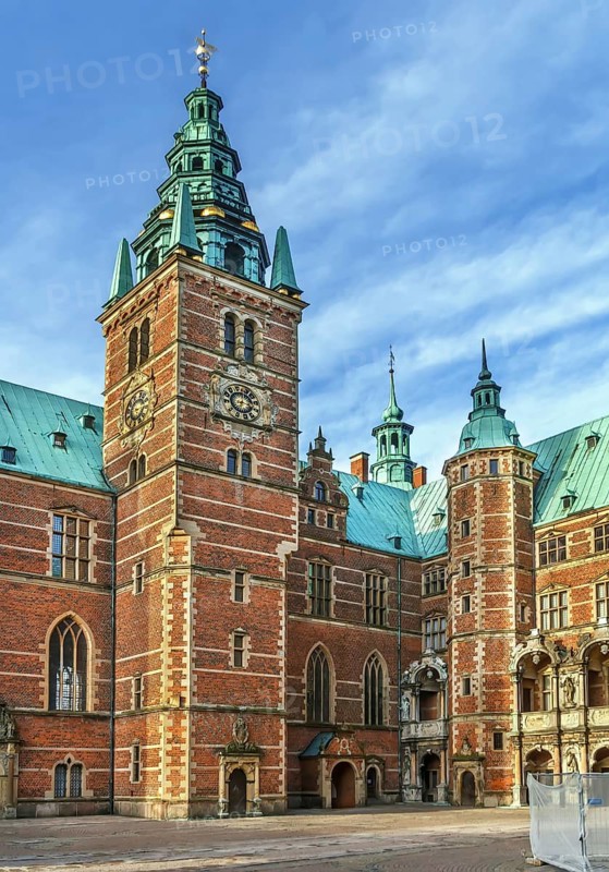 Frederiksborg Castle is a palatial complex in Hillerod, Denmark. It was built as a royal residence for King Christian IV in the early 17th century