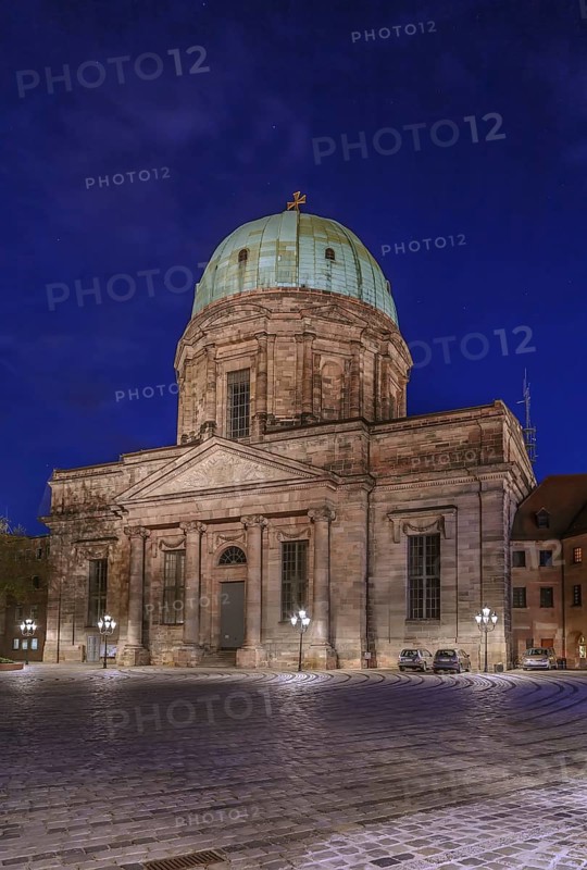 St. Elizabeth's is a Roman Catholic church in Nuremberg, Germany. Evening