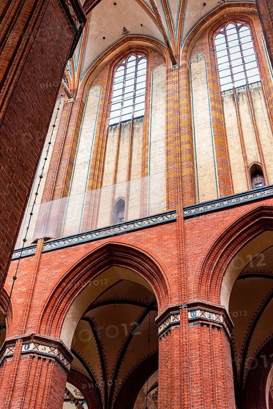 Wismar, Germany, August 2, 2019: Church of St Nicholas, interior view, Europe
