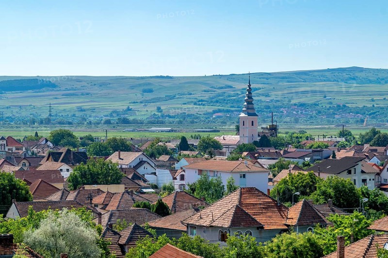 Alba Iulia Church viewed from Alba Iulia Citadel, Romania, Europe