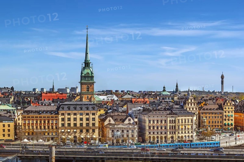View of Gamla Stan from the Sodermalm island in Stockholm, Sweden, Europe