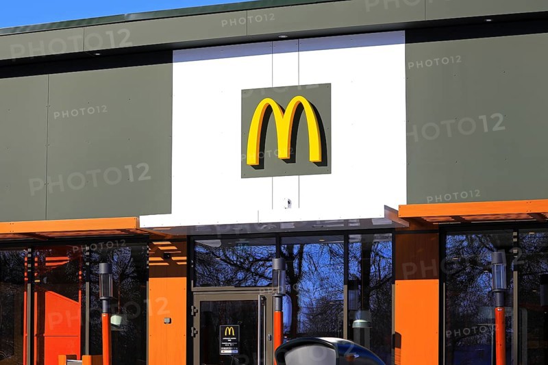 McDonalds fast food restaurant in Salo, Finland. March 12, 2023. McDonald's is the world's largest fast food restaurant chain