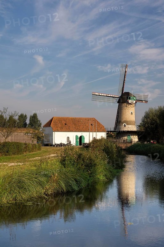 The Kilsdonkse mill on the river Brabantse Aa near the Dutch village Dinther is a unique combination of windmill and watermill