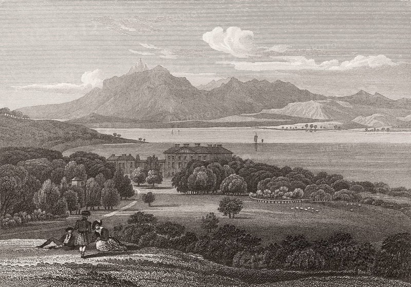 Ardgowan House, mansion and estate on the Firth of Clyde near Inverkip, 19th century, from Modern Athens by Th. H. Shepherd